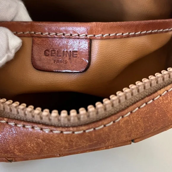 Celine Vintage Brown & Tan Monogram Crossbody Bag - Picture 7 of 12